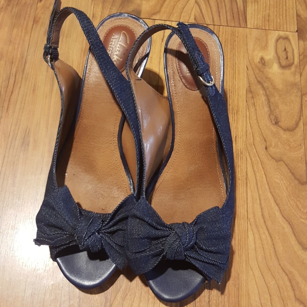 Clark's Denim Wedges